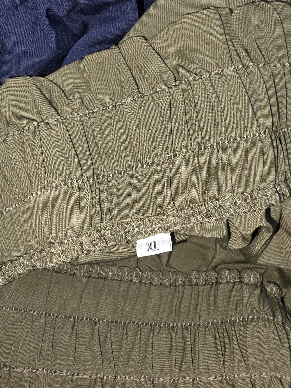 Army Green Tiered Maxi Skirt - Picture 4 of 5